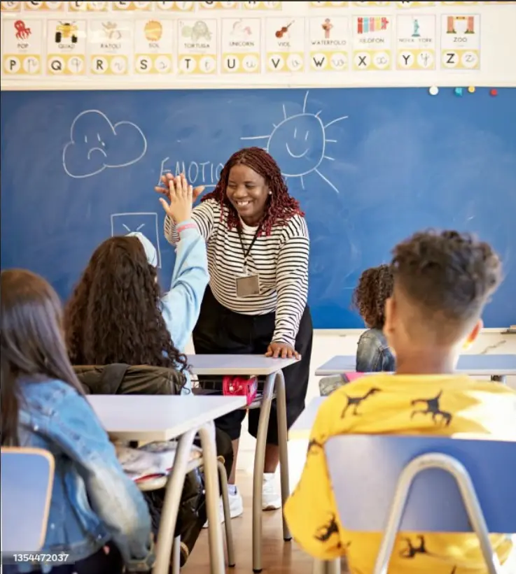 Students in a supportive learning environment